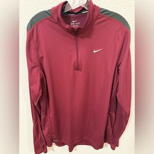 Nike Women's Maroon and Dark Gray Performance Jacket